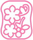 Clover Applikationsform - Blten und Beeren
